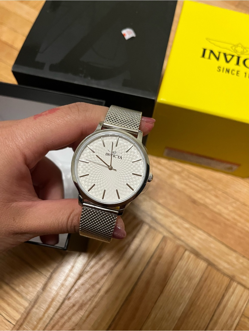 Invicta Wildflower Maylen 48972 Silver 38mm Mesh Watch NWT - Picture 10 of 11